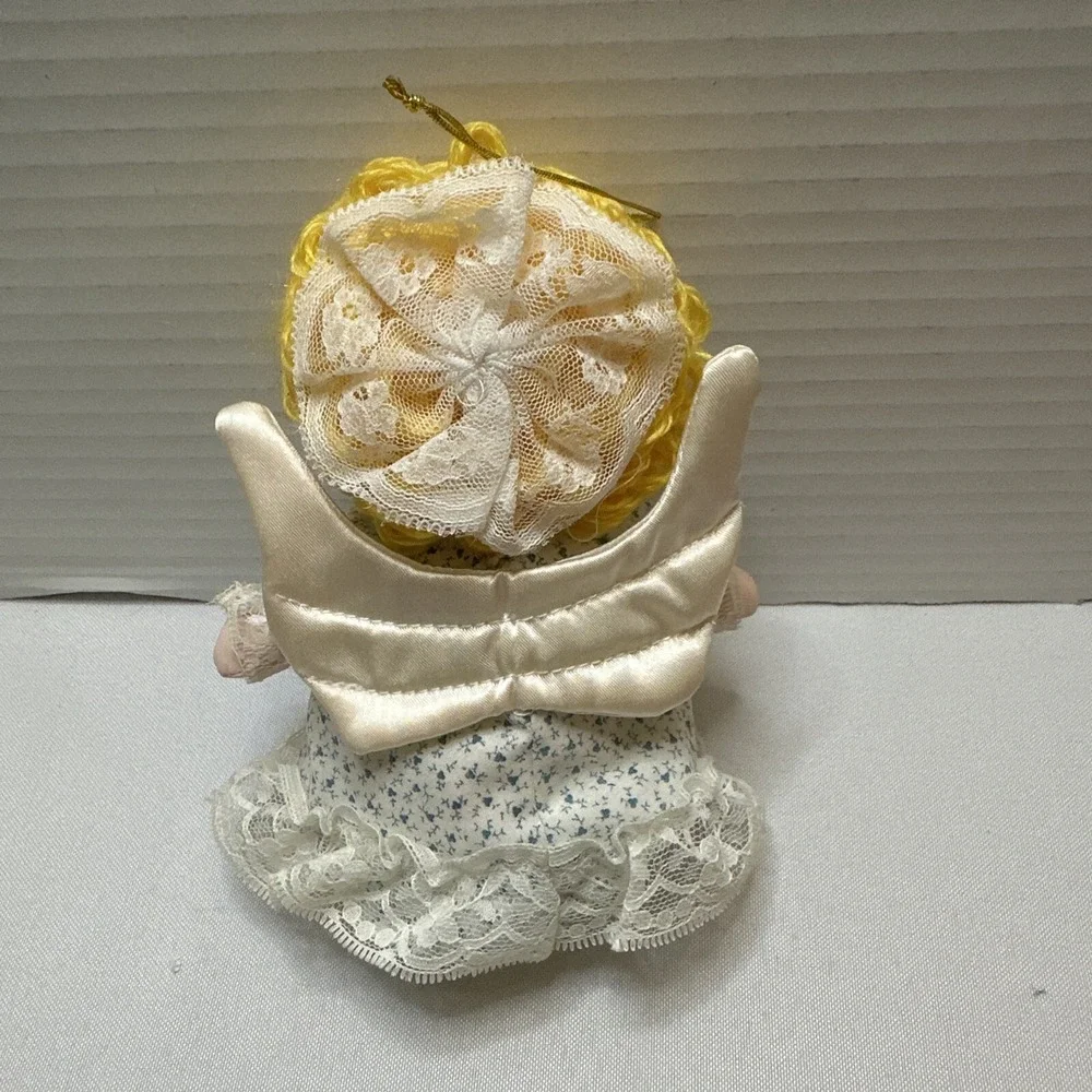 Russ Berries Blonde Curly Haired‎ Angel Doll Plush Ornament